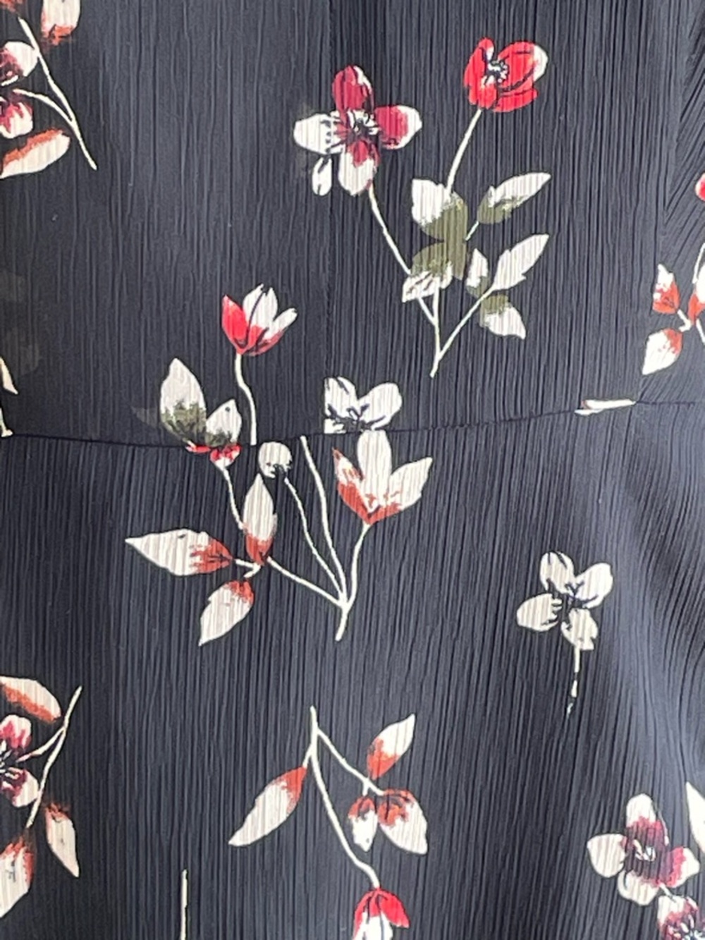 Madewell Black Floral V-Neck Mini Dress - Picture 2 of 7